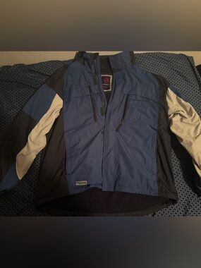 Blue and Black Men's Weather-Resistant Jacket size XXL